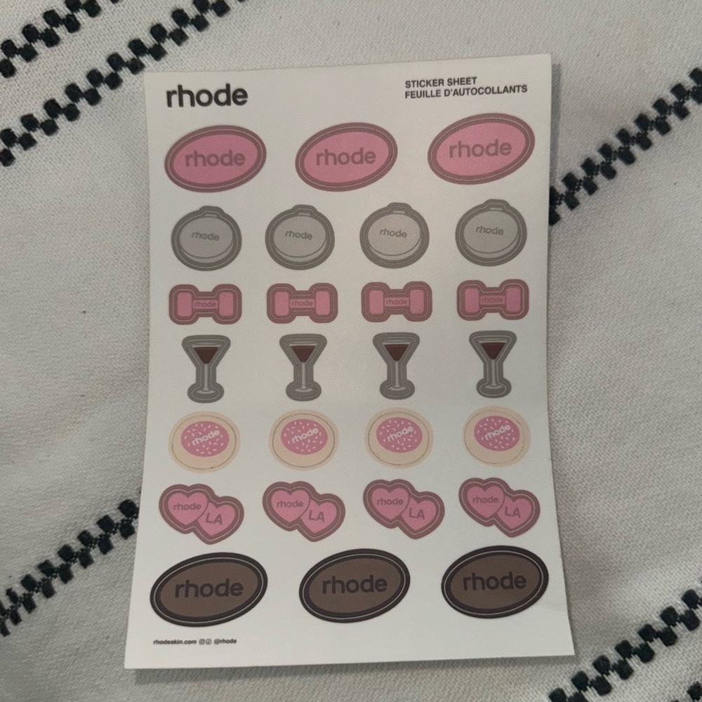 Rhode LA pop up stickers